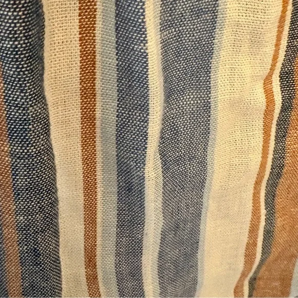 Monteau Multicolor Linen Jumpsuit Halter w/ Belt Wide Leg Crop Size Extra Small - Picture 8 of 12